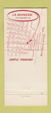 Matchbook Cover - Las Bergerie Old Town Alexandria VA 30 Strike