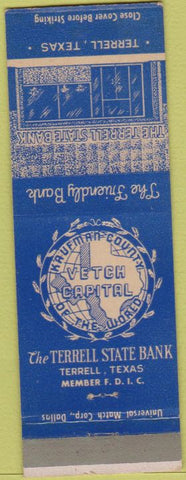 Matchbook Cover - Terrell State Bank Terrell TX
