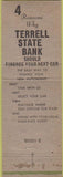 Matchbook Cover - Terrell State Bank Terrell TX