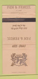 Matchbook Cover - Pen and Pencil New York City 30 Strike