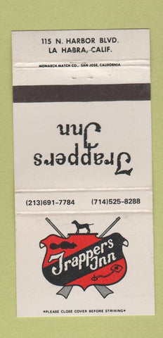 Matchbook Cover - Trappers Inn La Habra CA 30 Strike