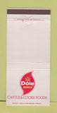Matchbook Cover - Dole Brands Castle Cooke Foods 30 Strike