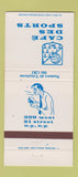 Matchbook Cover - Cafe Des Sports New York City 30 Strike