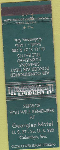Matchbook Cover - Georgian Motel Columbus GA WEAR