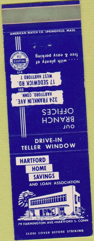 Matchbook Cover - Hartford Home Savings CT