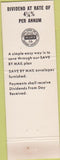 Matchbook Cover - Hartford Home Savings CT