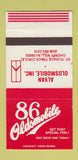 Matchbook Cover - 1986 Oldsmobile Alvan Cherry Hill NJ 30 Strike