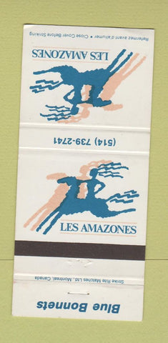 Matchbook Cover - Les Amazones Blue Bonnets 30 Strike