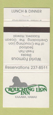 Matchbook Cover - Crouching Lion Inn Kaawa Hawaii 30 Strike