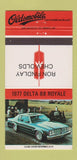 Matchbook Cover - 1977 Oldsmobile Delta 88 30 Strike