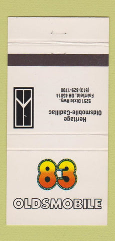 Matchbook Cover - 1983 Oldsmobile Heritage Cadillac Fairfield OH 30 Strike
