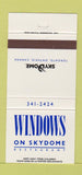 Matchbook Cover - Windows on the Skydome Toronto ON Blue Jays baseball 30 Strike