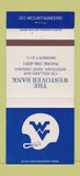 Matchbook Cover - West Virginia Mountaineers Football Westover WV Bank 30 Strike