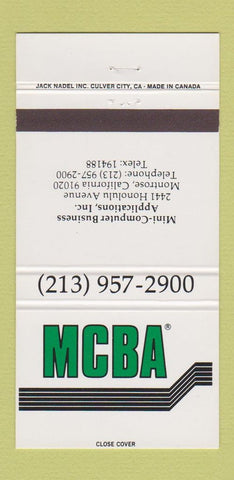 Matchbook Cover - MCBA Mini Computer Montrose CA 30 Strike
