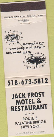 Matchbook Cover - Jack Frost Motel Palatine Bridge NY