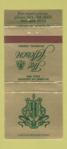 Matchbook Cover - The Jefferson Hotel Richmond VA 30 Strike