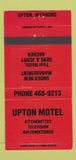Matchbook Cover - Upton Motel WY RED 30 Strike