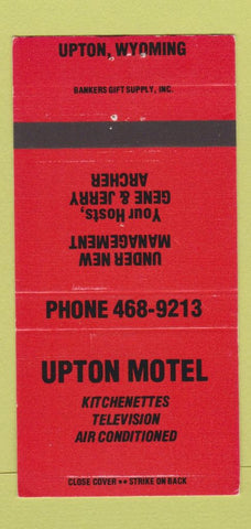 Matchbook Cover - Upton Motel WY RED 30 Strike