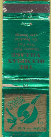 Matchbook Cover - Olympian Village Diamond Point NY girlie WORN