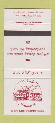 Matchbook Cover - Parkside Restaurant Bar Harbor ME 30 Strike
