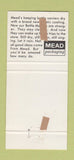 Matchbook Cover - Mead Packaging 30 Strike