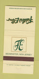 Matchbook Cover - Fiddler's Elbow Bedminster NJ 30 Strike
