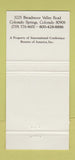 Matchbook Cover - Cheyenne Mountain Conference Resort Colorado Springs 30 Strike