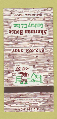 Matchbook Cover - Sherman House Batesville IN 30 Strike