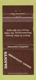 Matchbook Cover - Dannys Resaturant Mechanicsburg PA WEAR 30 Strike