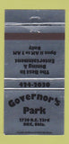 Matchbook Cover - Governor's Park Oklahoma City OK 30 Strike