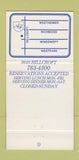 Matchbook Cover - Auberge de France Houston TX 30 Strike