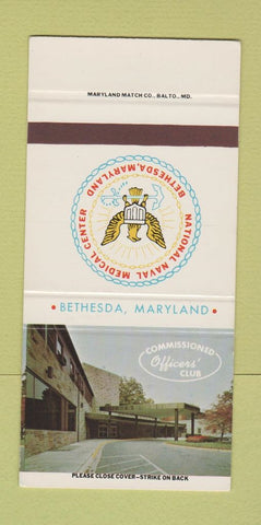 Matchbook Cover - National Naval Medical Center Bethesda MD SAMPLE 30 Strike