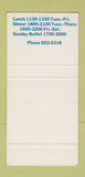 Matchbook Cover - National Naval Medical Center Bethesda MD SAMPLE 30 Strike
