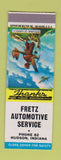 Matchbook Cover - Fretz Automotive Hudson IN low phone # SAMPLE
