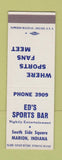 Matchbook Cover - Ed's Sports Bar Marion IN SAMPLE