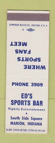 Matchbook Cover - Ed's Sports Bar Marion IN SAMPLE