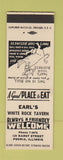 Matchbook Cover - Earl's White Rock Tavern Peoria IL SAMPLE