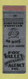 Matchbook Cover - Fox Valley Insurance Aurora IL? WEAR SAMPLE