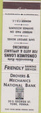 Matchbook Cover - Drovers Mechanics Bank York PA