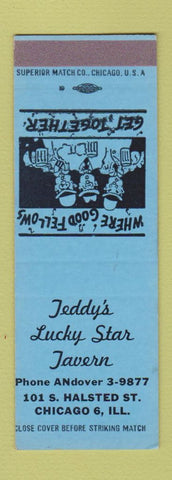 Matchbook Cover - Teddy's Lucky Star Tavern Chicago IL SAMPLE