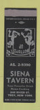 Matchbook Cover - Siena Tavern Troy NY SAMPLE