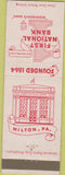 Matchbook Cover - First National Bank Milton PA