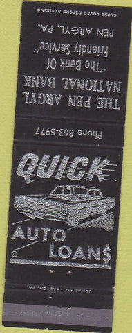 Matchbook Cover - Pen Argyl National Bank PA