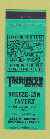 Matchbook Cover - Breeze Inn Tavern Spokane WA