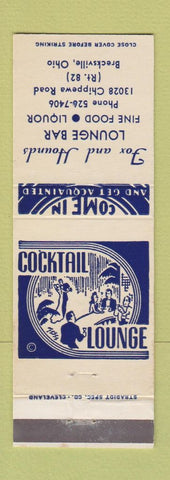 Matchbook Cover - Fox and Hounds Lounge Bar Brecksville OH