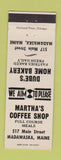 Matchbook Cover - Martha's Coffee Shopo Dube's Bakery Madawaska ME