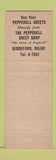 Matchbook Cover - Pepperell Sheet Shop Biddeford ME