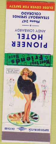 Matchbook Cover - Pioneer Hotel Steamboat Springs CO
