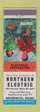 Matchbook Cover - Northern Electric Brunswick ME TV GE Appliance