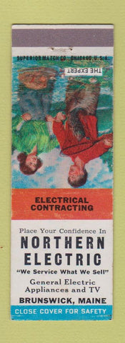 Matchbook Cover - Northern Electric Brunswick ME TV GE Appliance